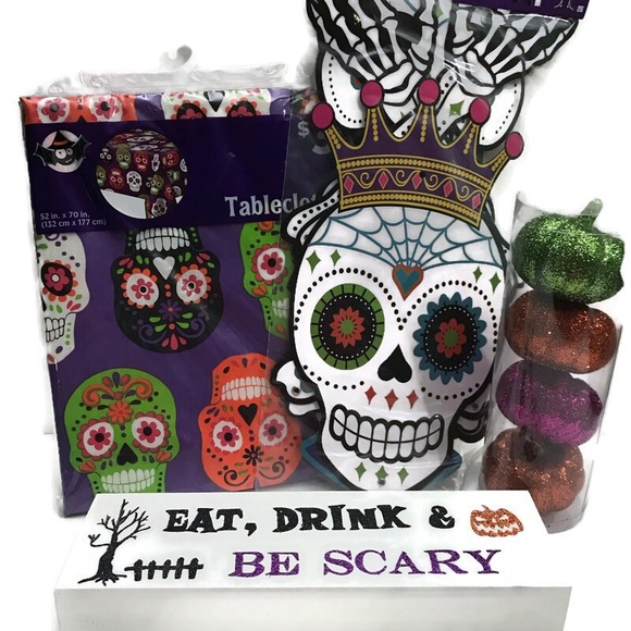 Holiday Dead Sugar Skull Halloween Party Decorations Lot Poshmark